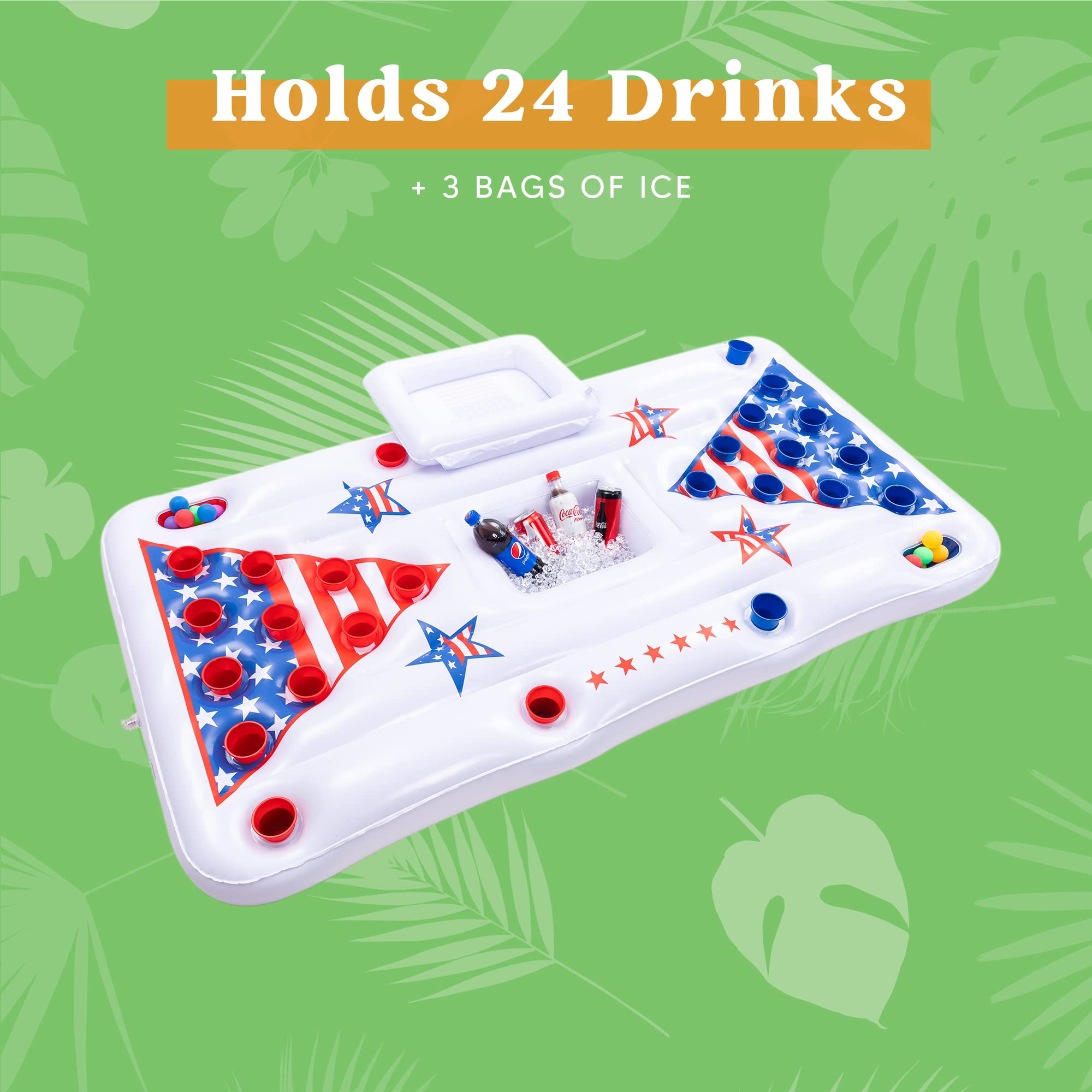 Buy JOYIN Summer Pool Games Inflatable Pong Table Float for Adults 6x3 Ft Summer Party Pool