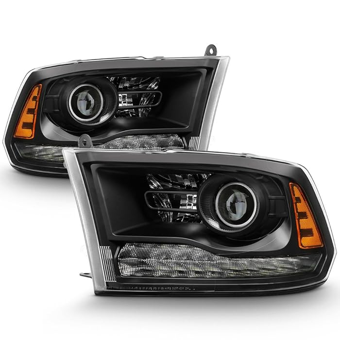 Black Projector Headlights W/ LED DRL Fit For 2013-2018 Dodge Ram 1500 2500 3500 - Foto 8