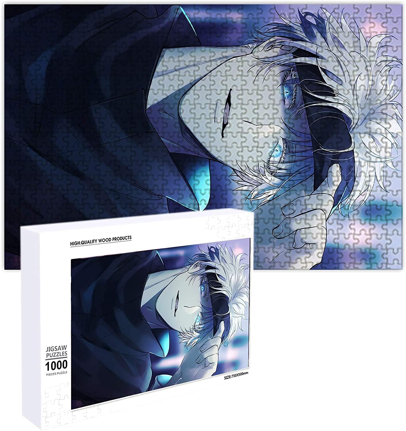 呪術廻戦 ジグソーパズル アニメ パズル 五条悟 木製 パズル 子供 大人 初心者向け ギフト 誕生