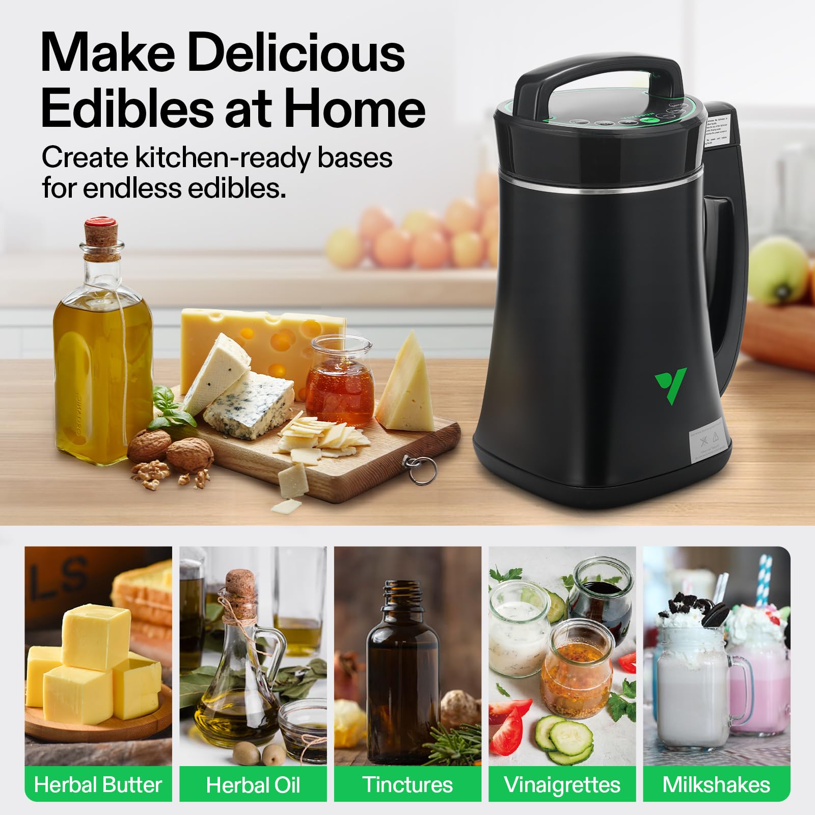 VIVOSUN Macchina per decarbossilazione e infusione a base di erbe, estrattore botanico e infusore per la produzione di burro, olio e tinture, include ricette e accessori completi