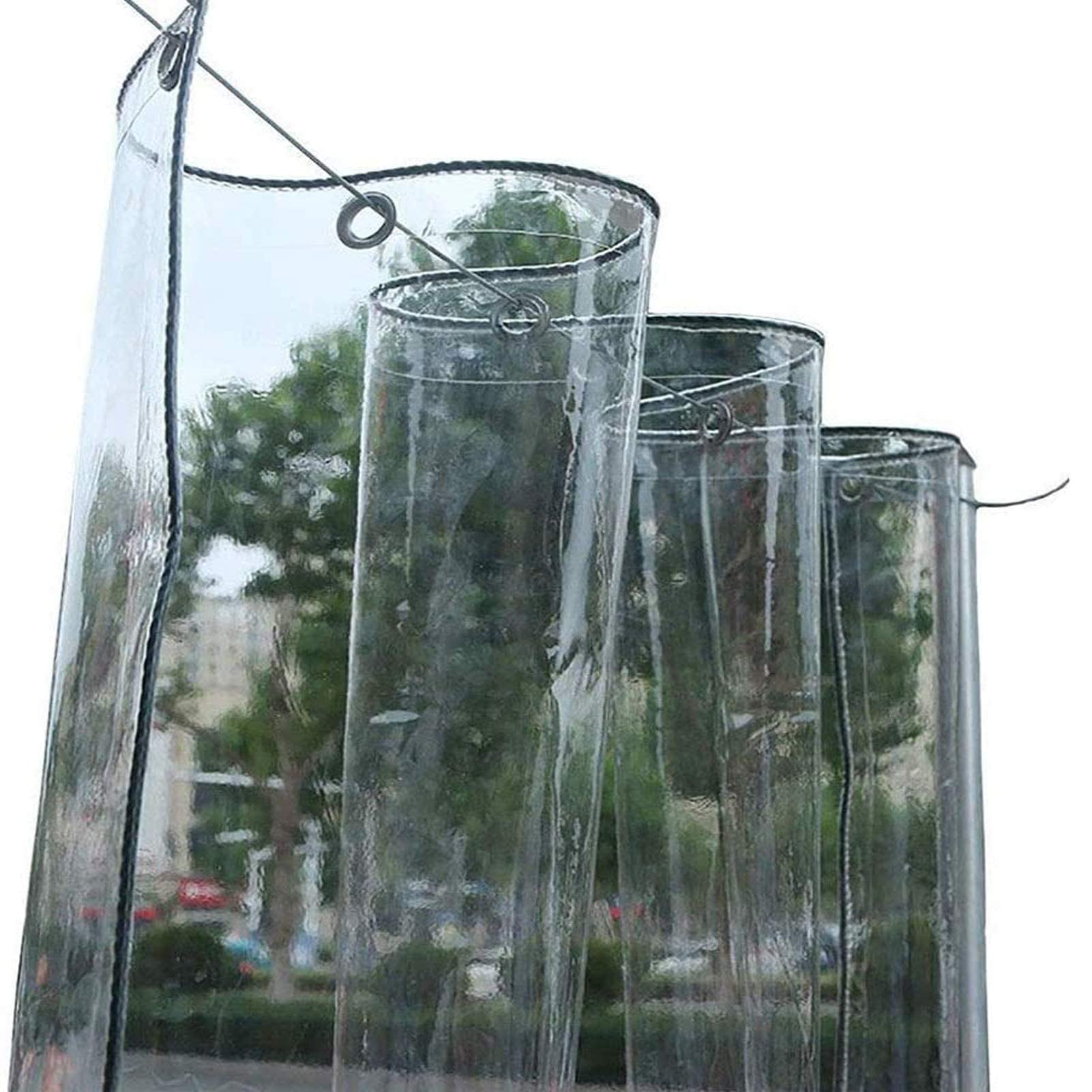Toldo de lona transparente impermeable para patio al aire libre y cenas de terraza