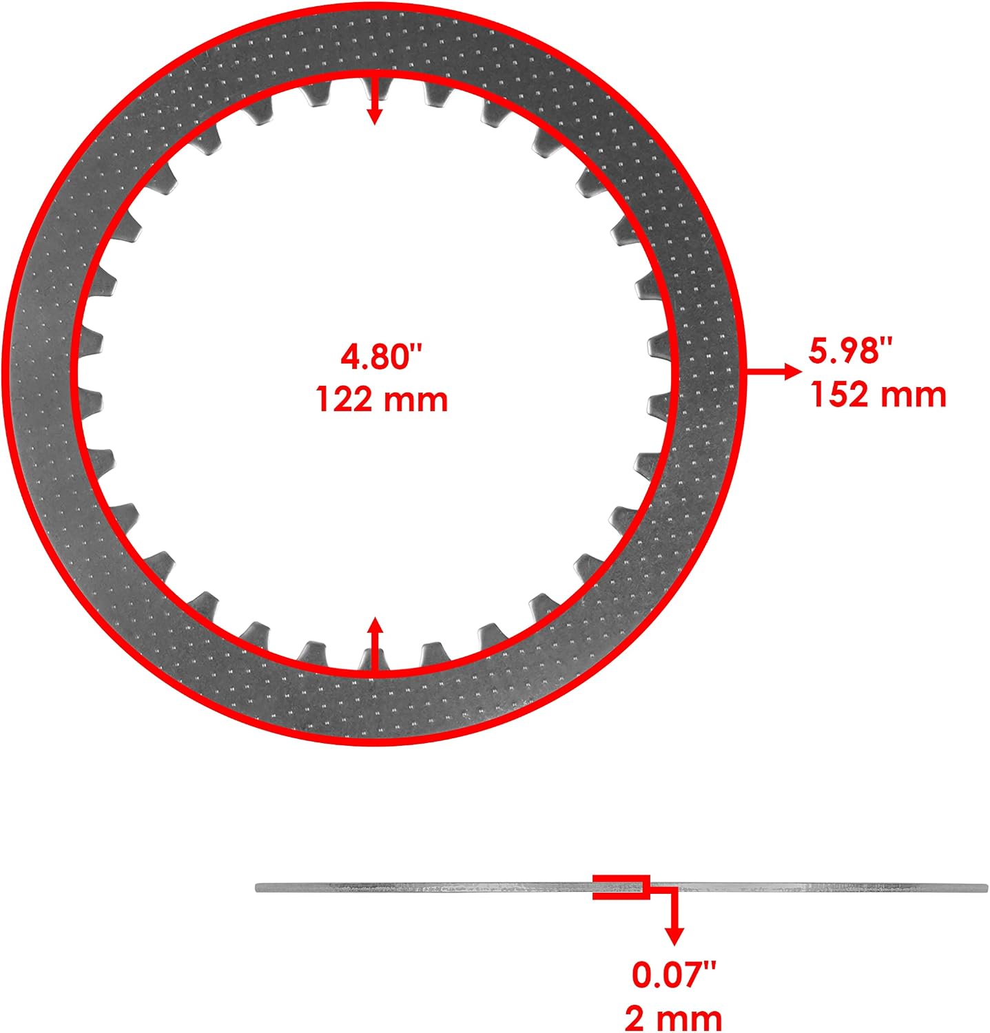 Caltric Clutch Friction and Steel Plates Compatible with Yamaha FJR1300 FJR1300A 2003 2004-2015
