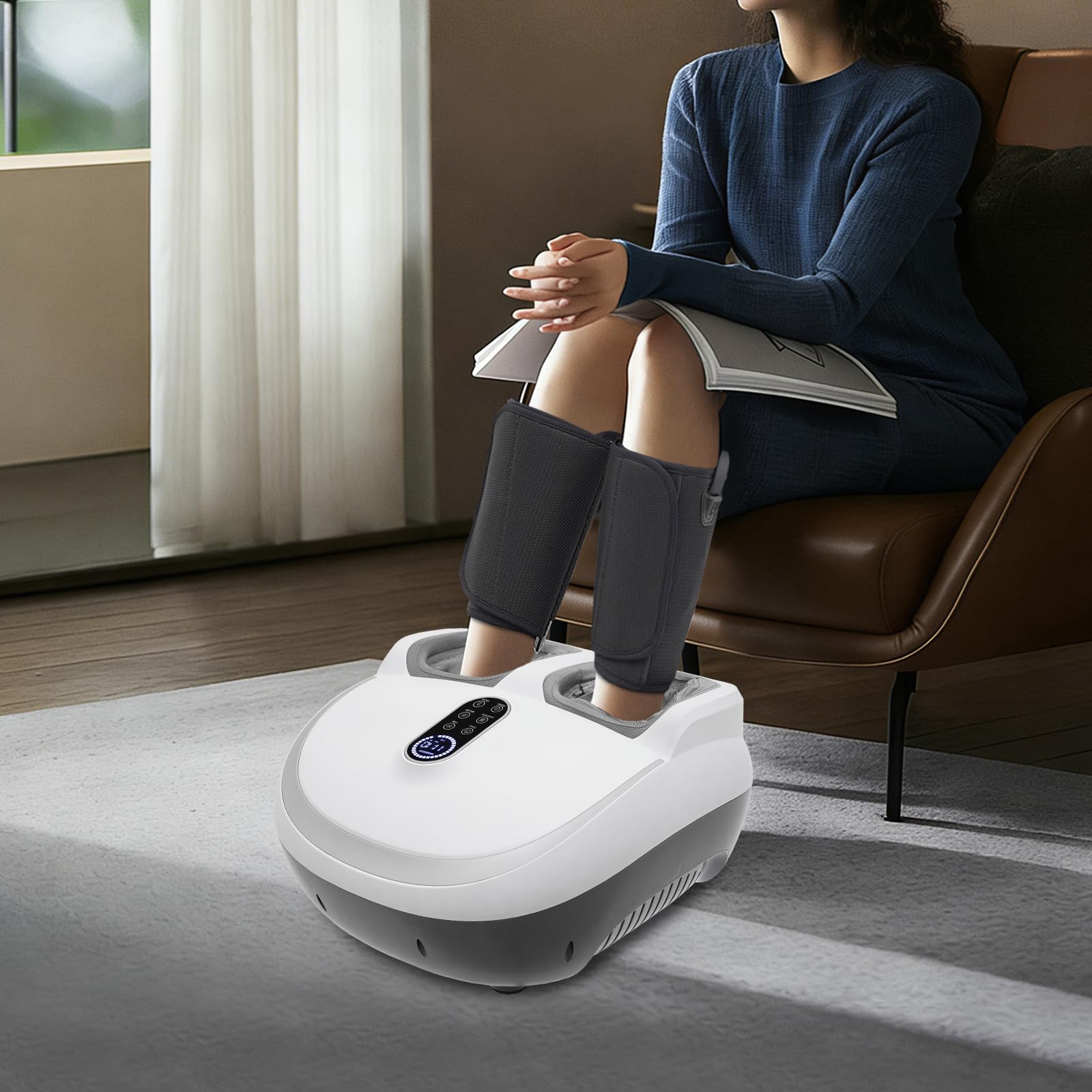 Fußmassagegerät 60W 5 Modi 9 Stufen Heizung Mit Fernbedienung Airbag