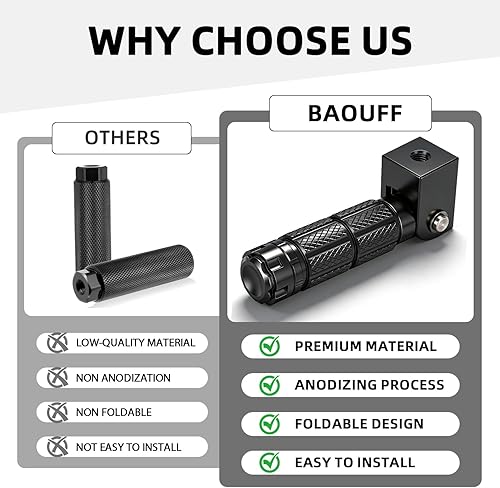 Miniatura 6 de Estriberas delanteras o traseras para Super 73, con soporte CNC Pedales de reposapiés para Super73 S1/S2/RX/R/Z/ZX - Negro
