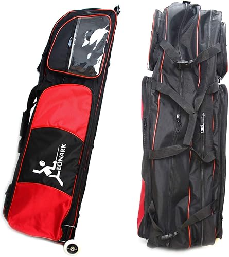 Vista 72 de LEONARK Bolsa de rueda de esgrima con barra de tracción para sable de espada y papel de aluminio - Hema Sword Bag Trolley Case para esgrima traje