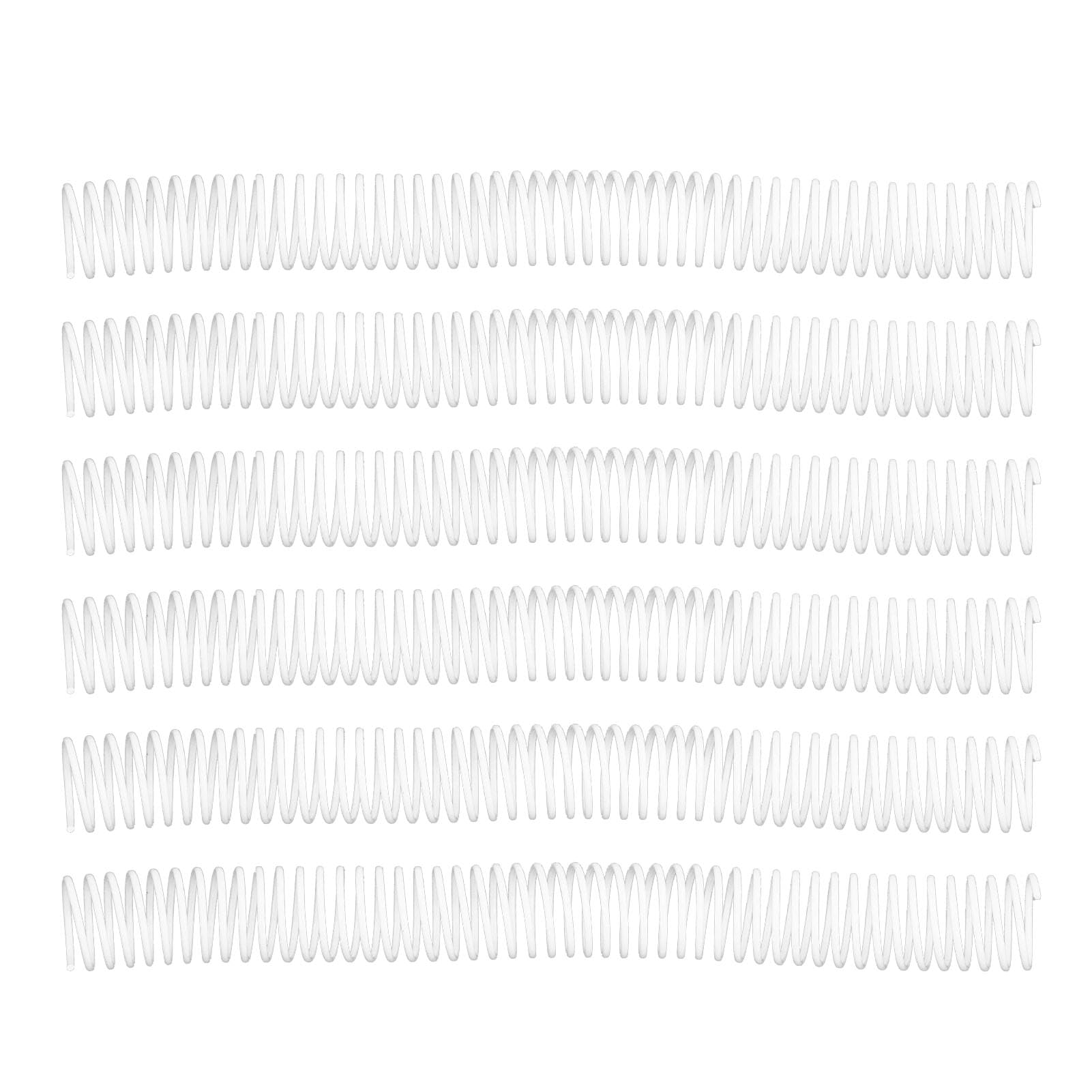 35 bobine di rilegatura per carta A4, diametro 25,4 mm, 48 anelli, passo 4:1, dorsi in filo di plastica a spirale, capacità 215 fogli. (Bianca)