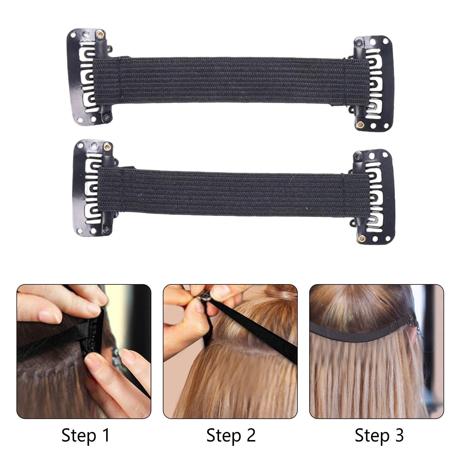 GUOOL クリップ付きフェイスリフト バンド フェイシャル リフティング ヘアバンド 見えない 再利用可能, ショート2点