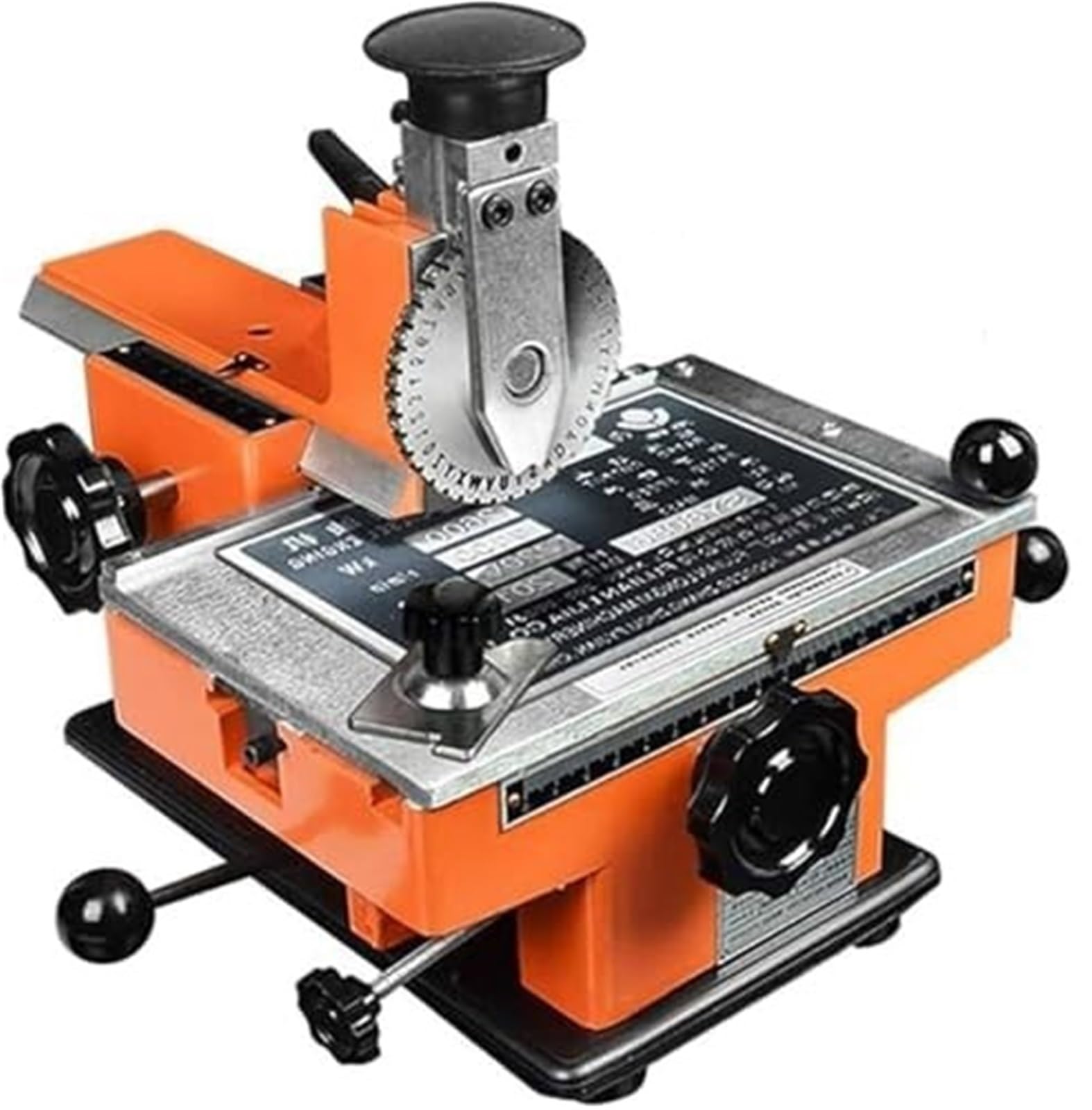 Macchina semiautomatica per goffratura di targhette Metalliche, Stampante a Ruota di Caratteri da 3/4 mm per targhette per Cani in Metallo, Legno, plastica e PVC (2 mm)