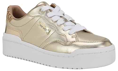 Amazon.com | Nine West Women's Aleno Sneaker, Gold 710, 5