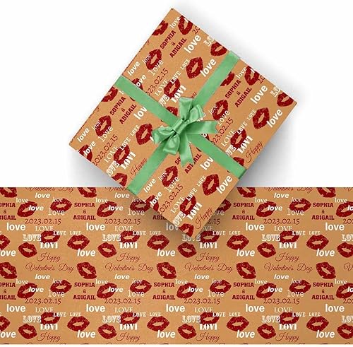 Miniatura 2 de AOFUN Papel de regalo de cumpleaños para hombres, papel de regalo personalizado de aniversario para él, 1 rollo