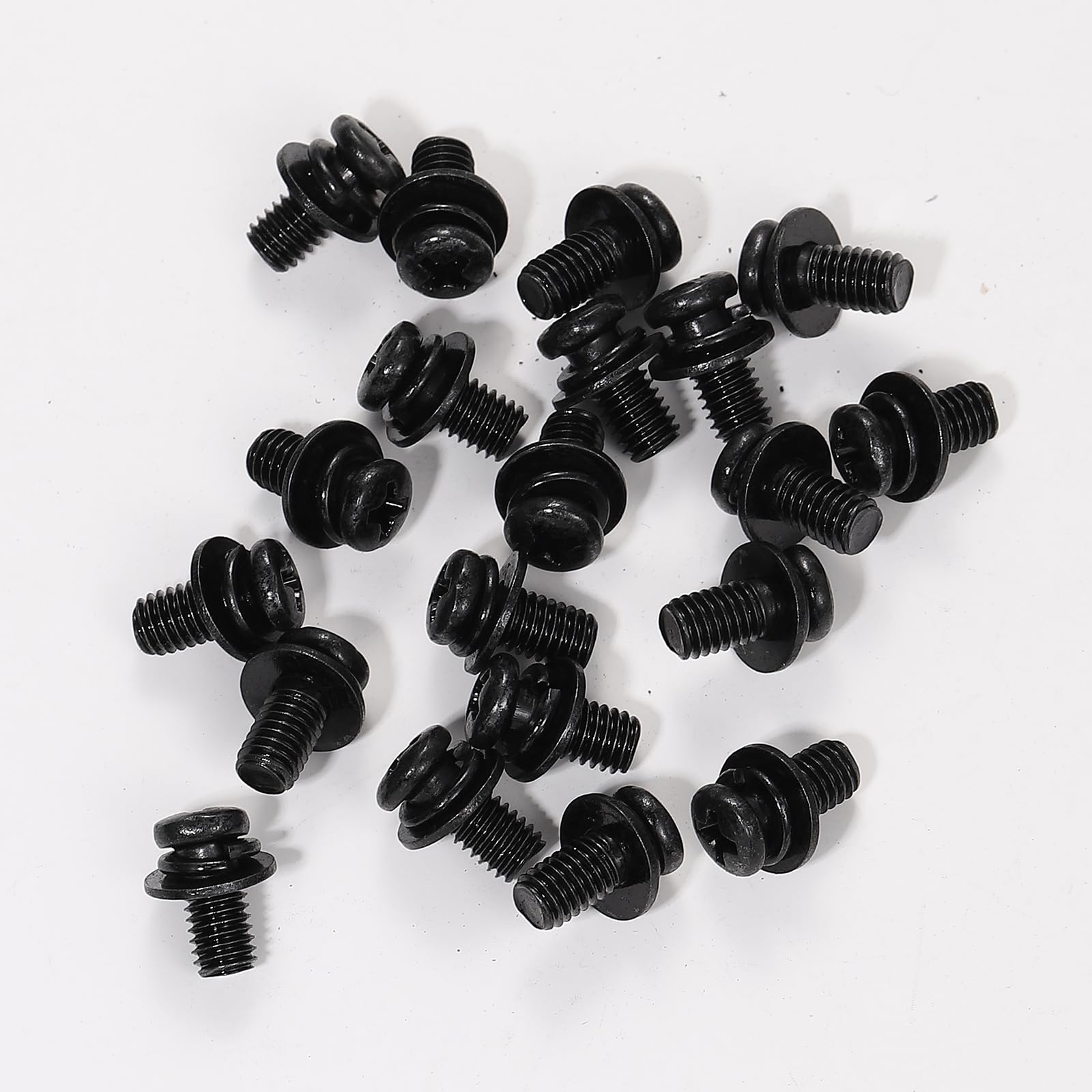 100 PCS Vesa Screws, VESA Compatible M4x10mm TV/Monitor Wall Mount Screws for 75x75mm and 100x100mm Brackets. Phillips Head M4 x 10mm Black with Washers
