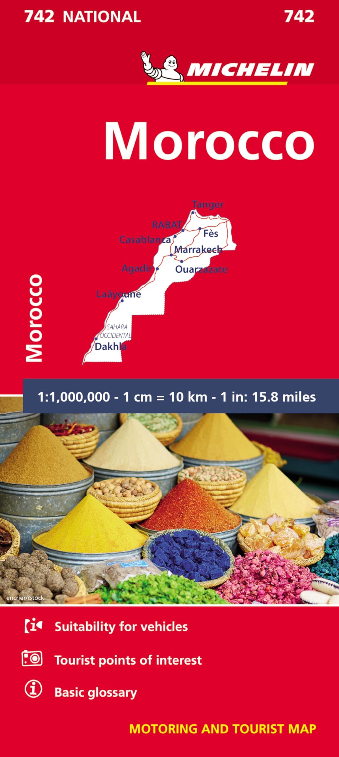 Morocco - Michelin National Map 742: Map (Michelin National Maps) Map โ Folded Map, 9 Jan. 2015