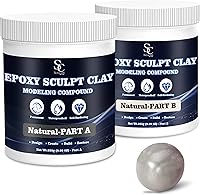 Seocam Epoxy Putty Sculpt Clay - 2-Part A&B Modeling Compound for Sculpting, Repairs & DIY Projects, 1lb Natural