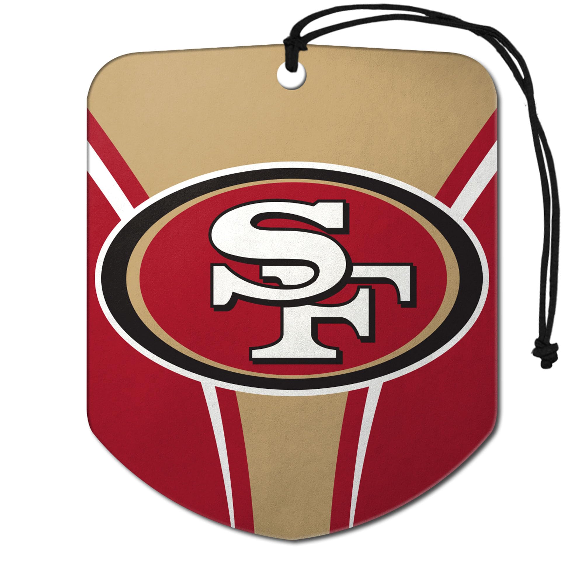 NFL - San Francisco 49ers 12 Air Freshener 2pks | Scarlet | 2.75” x 3.5” | Primary Logo