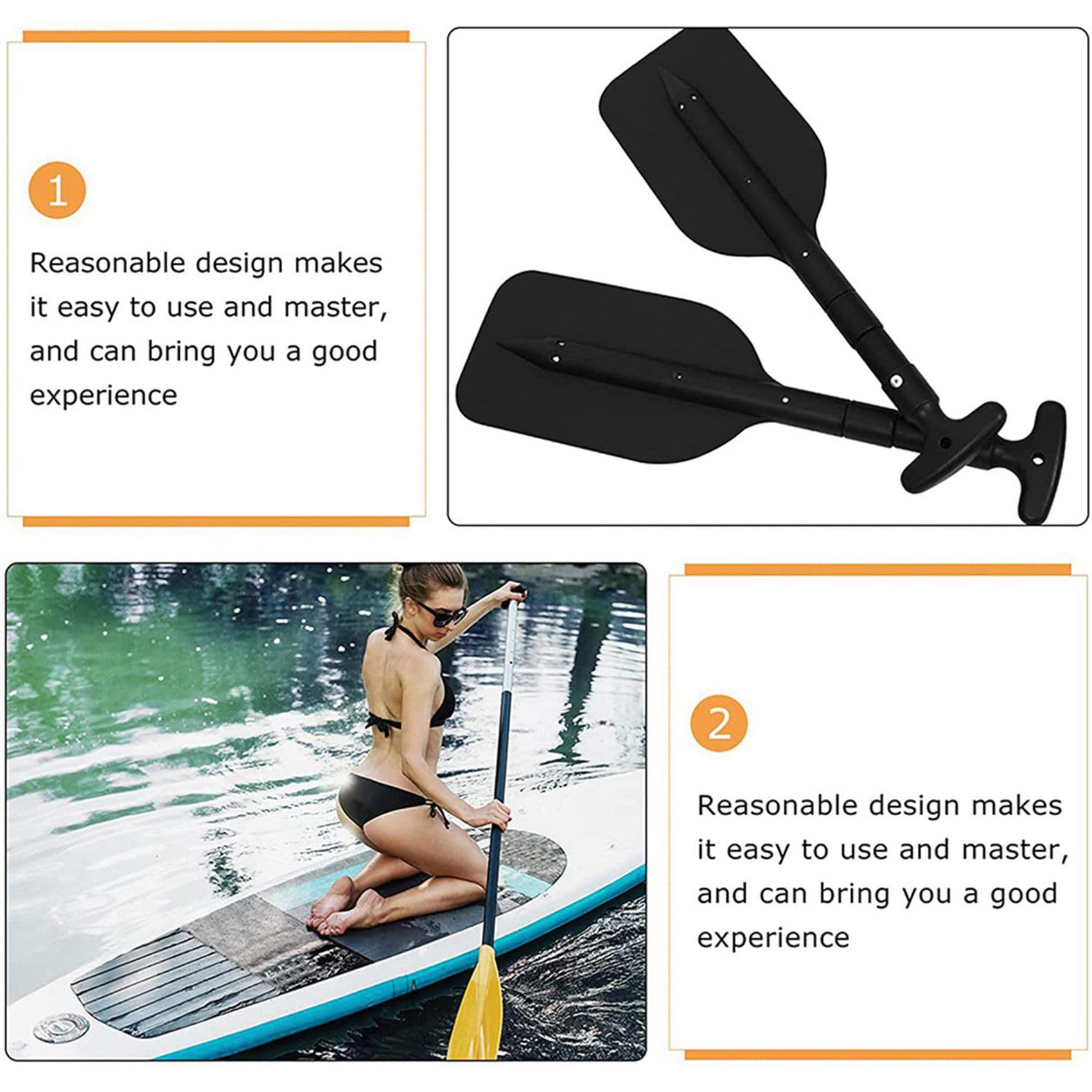 4 Piezas Remos TelescóPicos de PláStico para, Plegable para Kayak, Moto AcuáTica y Canoa, Accesorios para Barcos de Seguridad