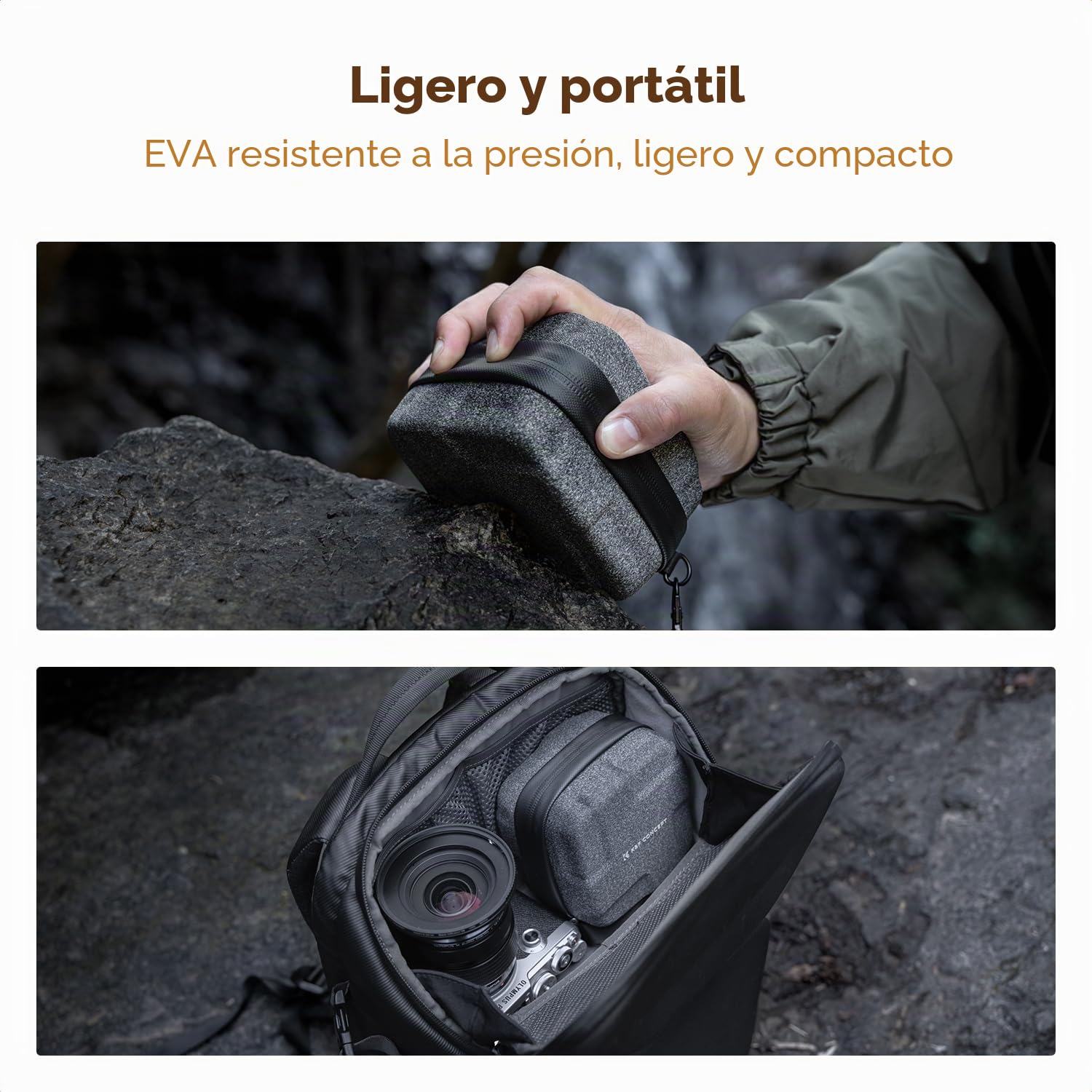 K&F Concept Estuche de Filtro de Lente 10 en 1, Funda rígida para Filtro de cámara de hasta 95 mm con Correa de Mano, Cartera de Almacenamiento Impermeable para Filtro ND UV CPL