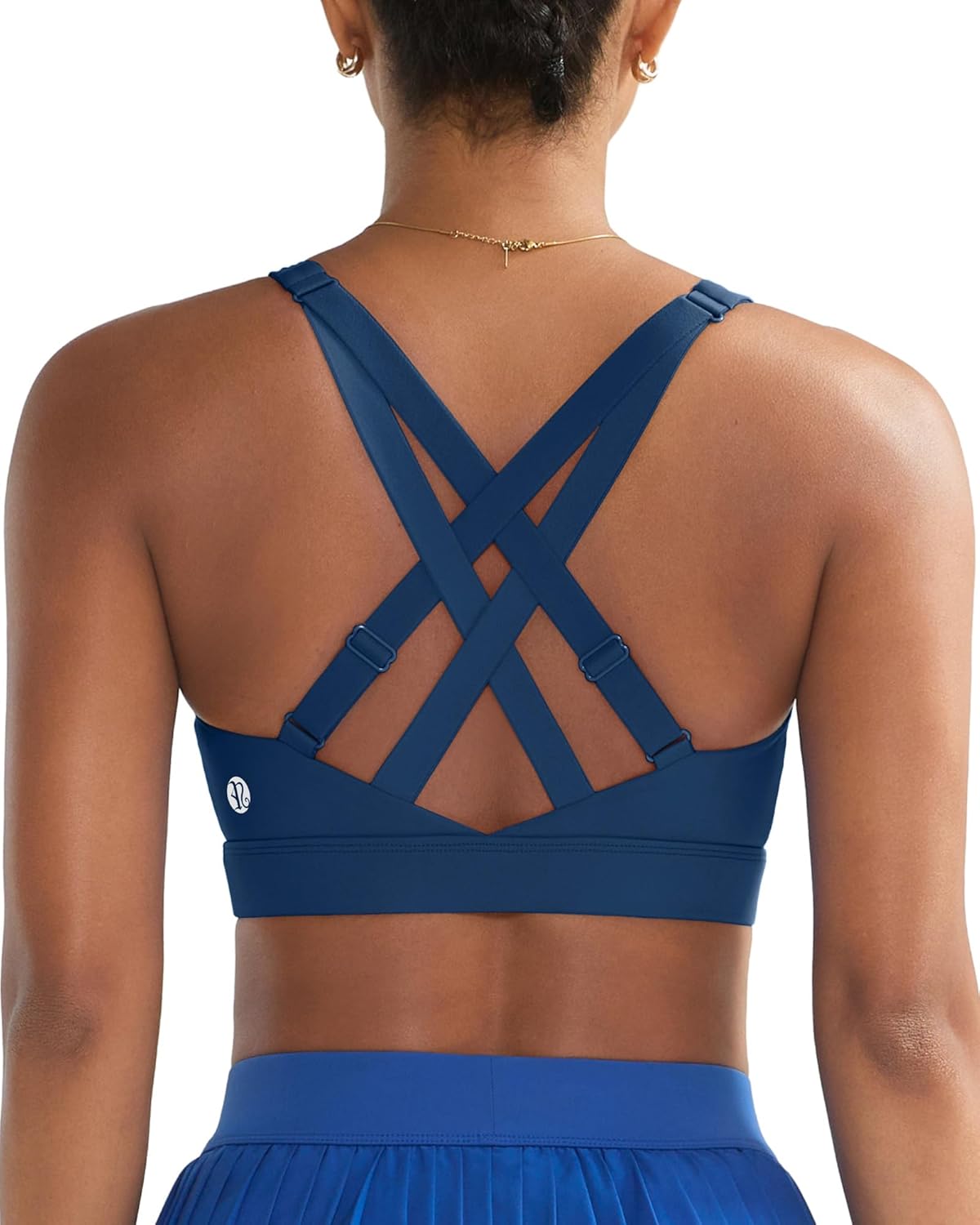 RUNNING GIRL High Support Sports Bras for Women High Impact Running Adjustable Sports Bra Molded Cup Strappy Sports