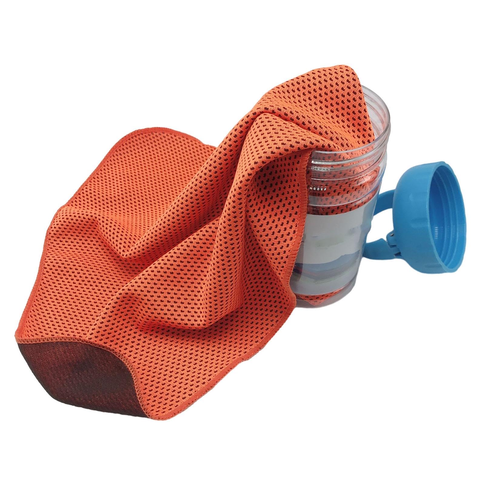JAZZY PEARLS® Cooling Towel Breathable Mesh Fiber Towel for Outdoor Activities Gym Workout Orange-Sporting Goods-Fitness Running & Yoga-Fitness Equipment & Gear-Gym Towels-1 Cooling Towel-image-43