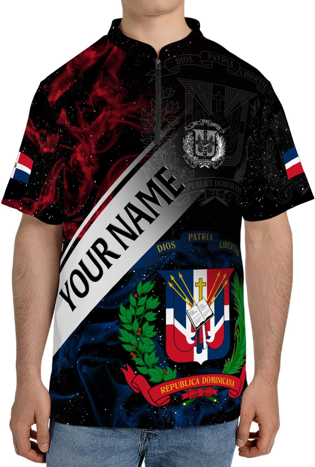Custom Dominican Republic Bowling Jersey Dominican Shirts for Men Dominicana Flag Jerseys Dominican Soccer Jerseys