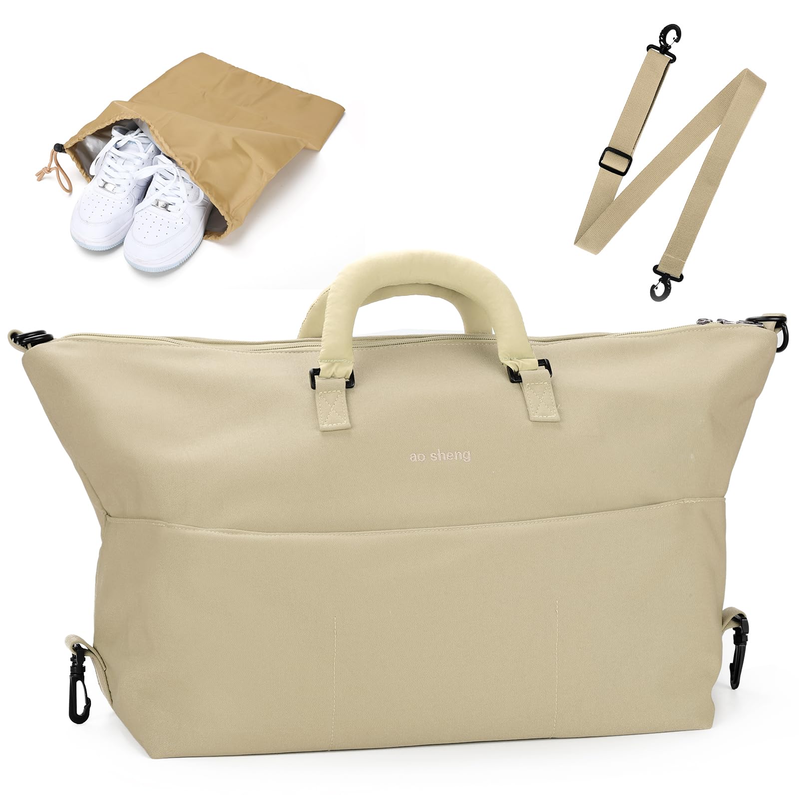 Borsone Da Viaggio Outplea 50 Litri Con Scomparto Scarpe E Tasca Bagnata – Tessuto Oxford, Cerniere Metalliche, Incluse Trousse, Blu, Per Donna E Uomo