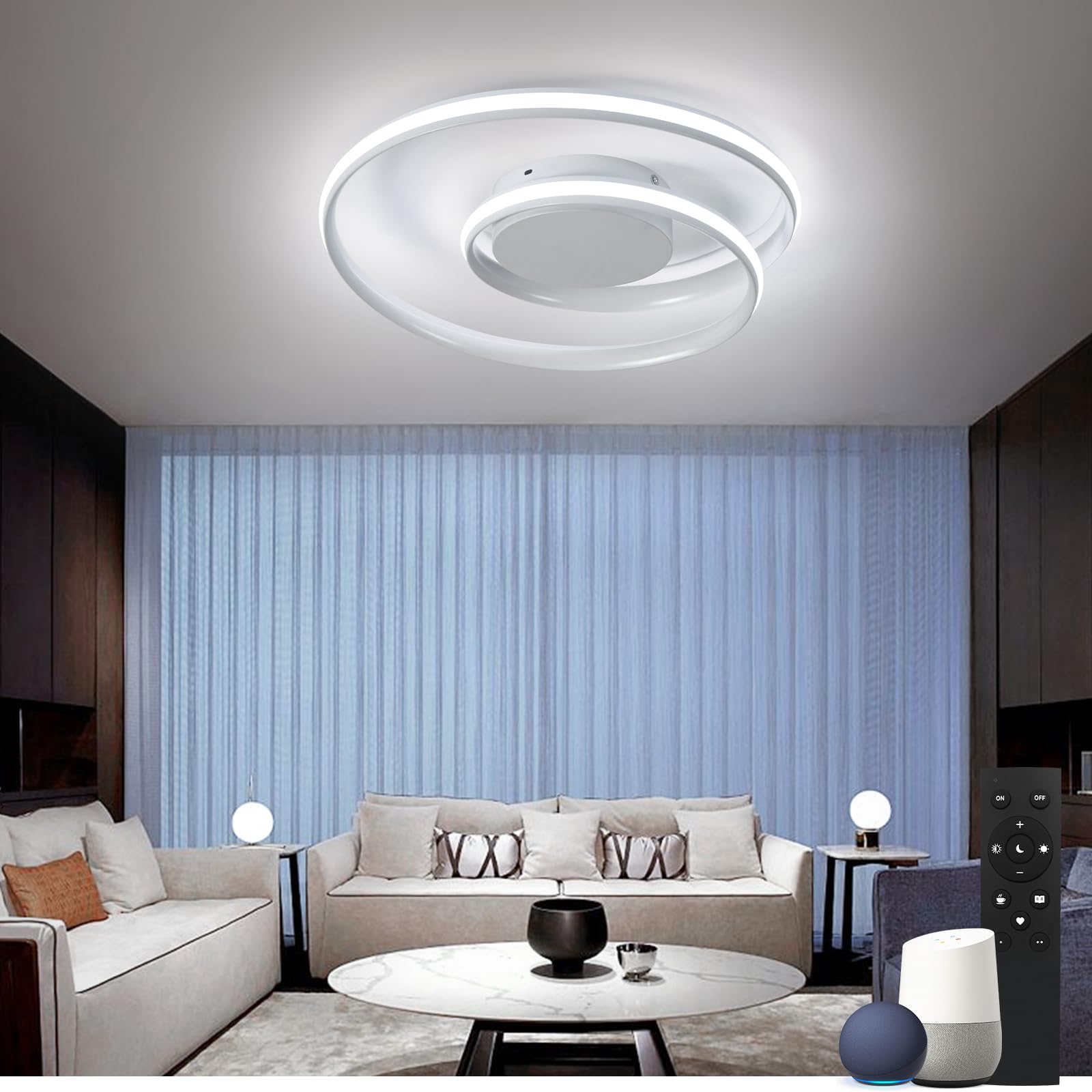 Sky Angle Plafoniera LED Dimmerabile ALEXA E Google Home, Lampada Da