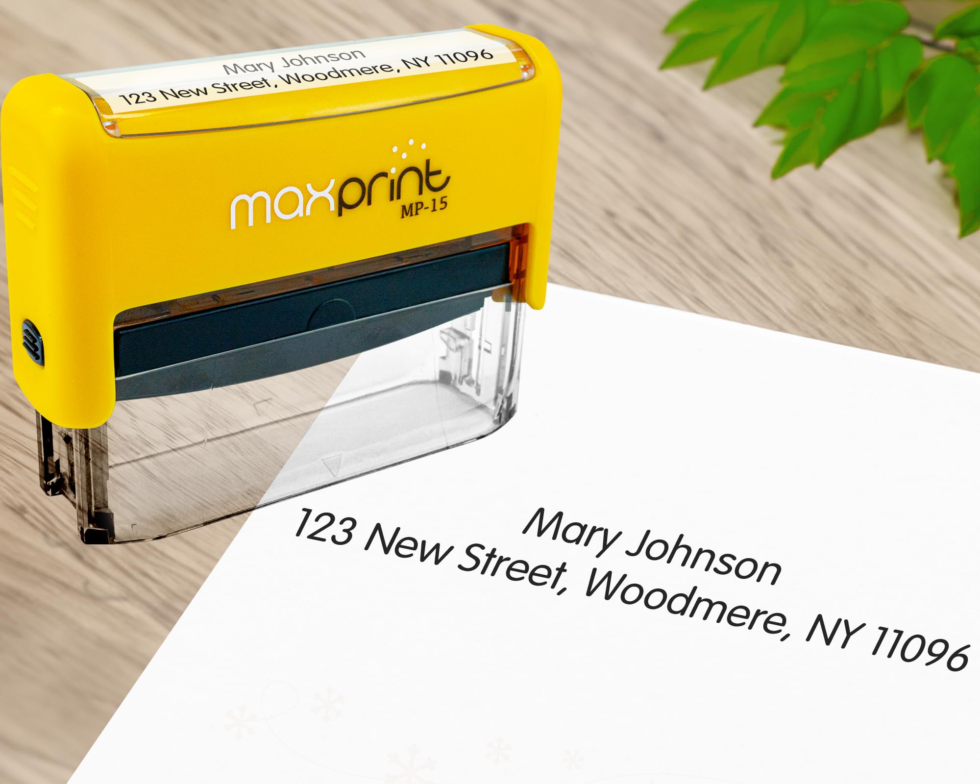 MaxPrint Small & Wide Size Self Inking Custom Stamp - Up to 2 Lines of Text - Over 12 Colors to Choose from