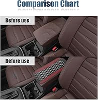 Vista 5 de Funda para Consola Central del Automóvil, Protector Universal de Cuero Impermeable para Caja de Asiento del Reposabrazos, Cómodos Accesorios