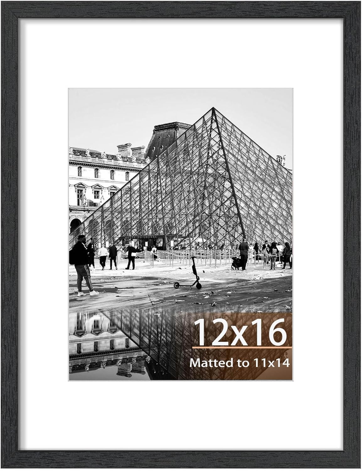 16x20 Picture Frame,Display Photo 12x16 With Mat Picture Frame Plexiglass Engineered Wood Frame For Wall Mounting Signature Diamond Art Painting(Black,16x20 MDF)