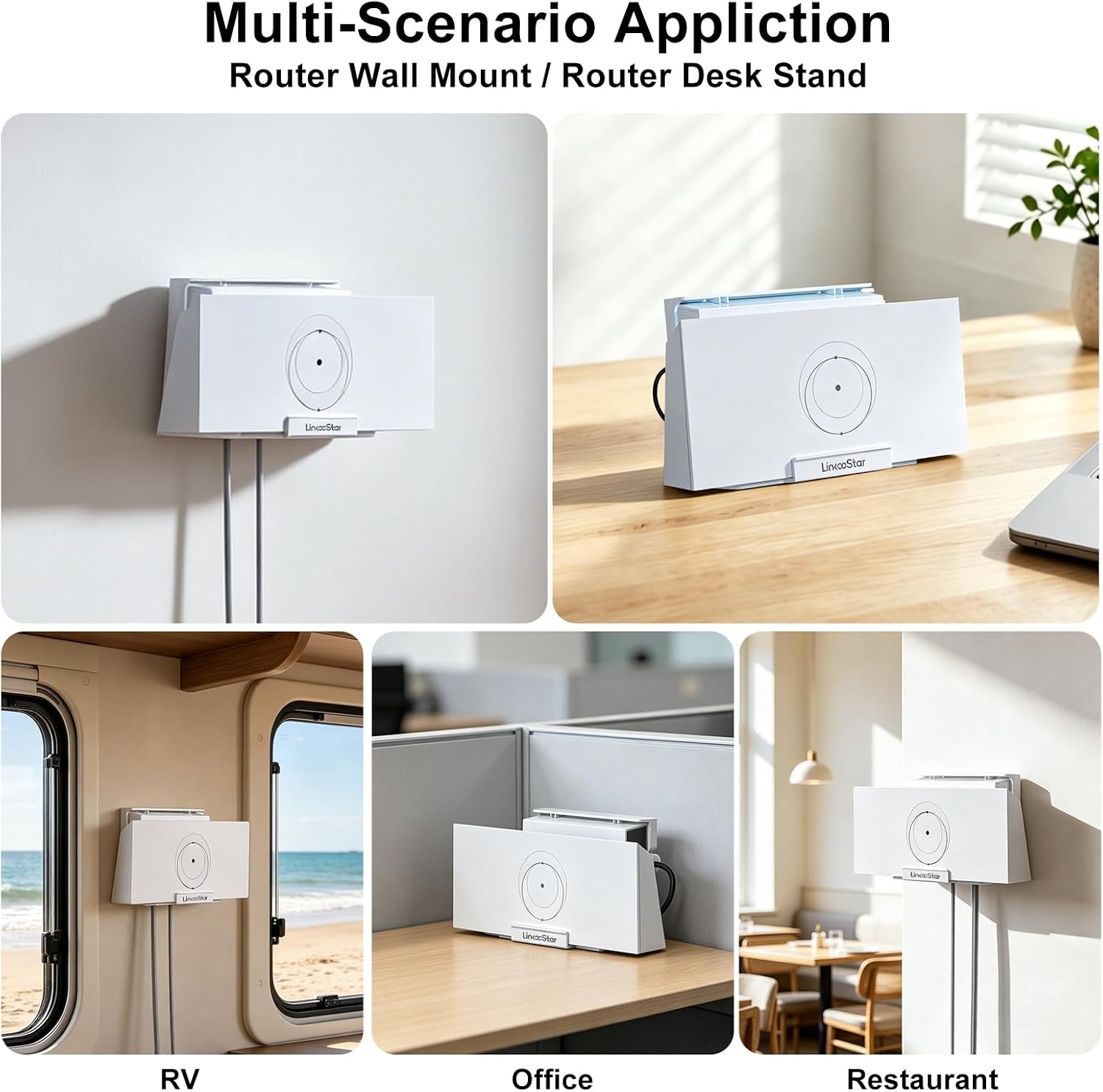 for Starlink Gen 3 Router Mount, All-in-One Starlink Gen 3 Router Wall Mount Starlink Standard V3/4X Mesh Router & Gen 3/4X Power Supply Mounting Kit Space-Saving Starlink Router Wall Mount-LM-3C