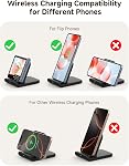 SwanScout Chargeur sans fil pour Samsung Galaxy Z Flip 7 FE/7/6/5/4/3, pour Motorola Razr 60 Ultra/50, Support de charge rapide sans fil pliable pour le Flip Z Series