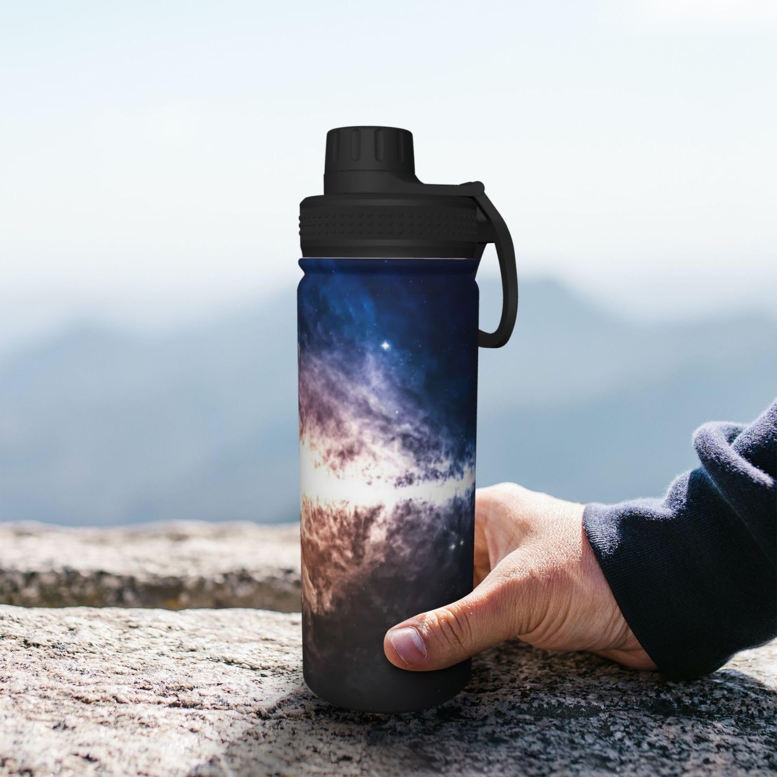 Galaxy Print Wasserflasche Edelstahl Isolierflaschen 18oz Sport Wasserflaschen für Männer Frauen
