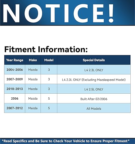 Miniatura 2 de Detroit Axle - Kit de freno delantero para Mazda 3 2004-2013, Mazda 5 frenos 2006-2012 Rotores y pastillas de freno de cerámica 2005 2007 2008 2009