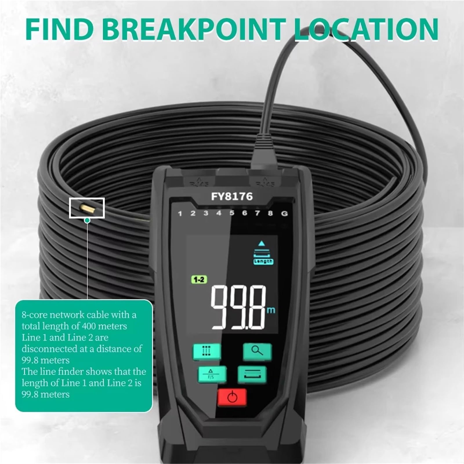 Cable Tracker POE Network Wire Tester Test Tool Scan Wiremap UTP