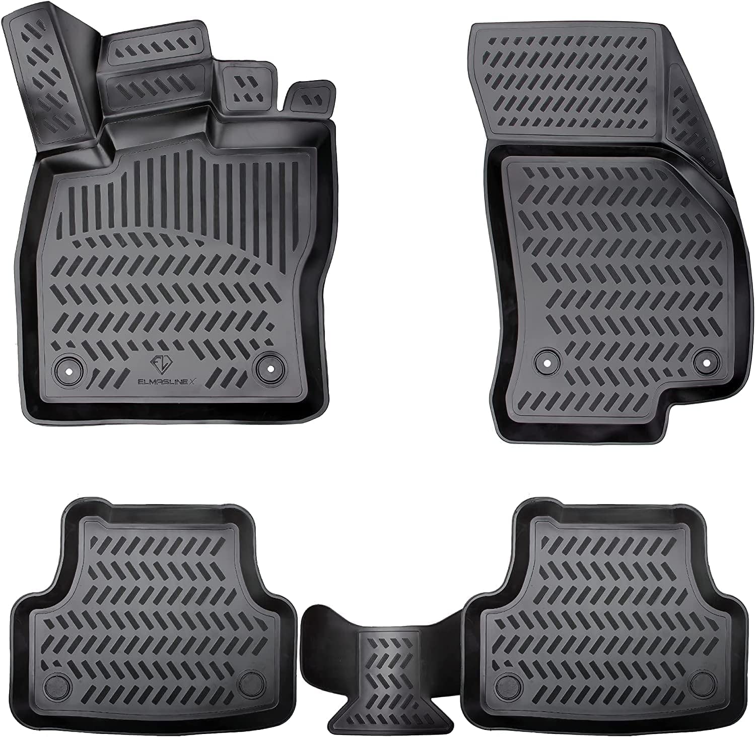 ELMASLINE Tappetini In Gomma 3D Per Hyundai INSTER Elettrico (2024-2026) – Set 4 Pezzi, Bordo Alto 35 Mm, Materiale TPE, Antiscivolo