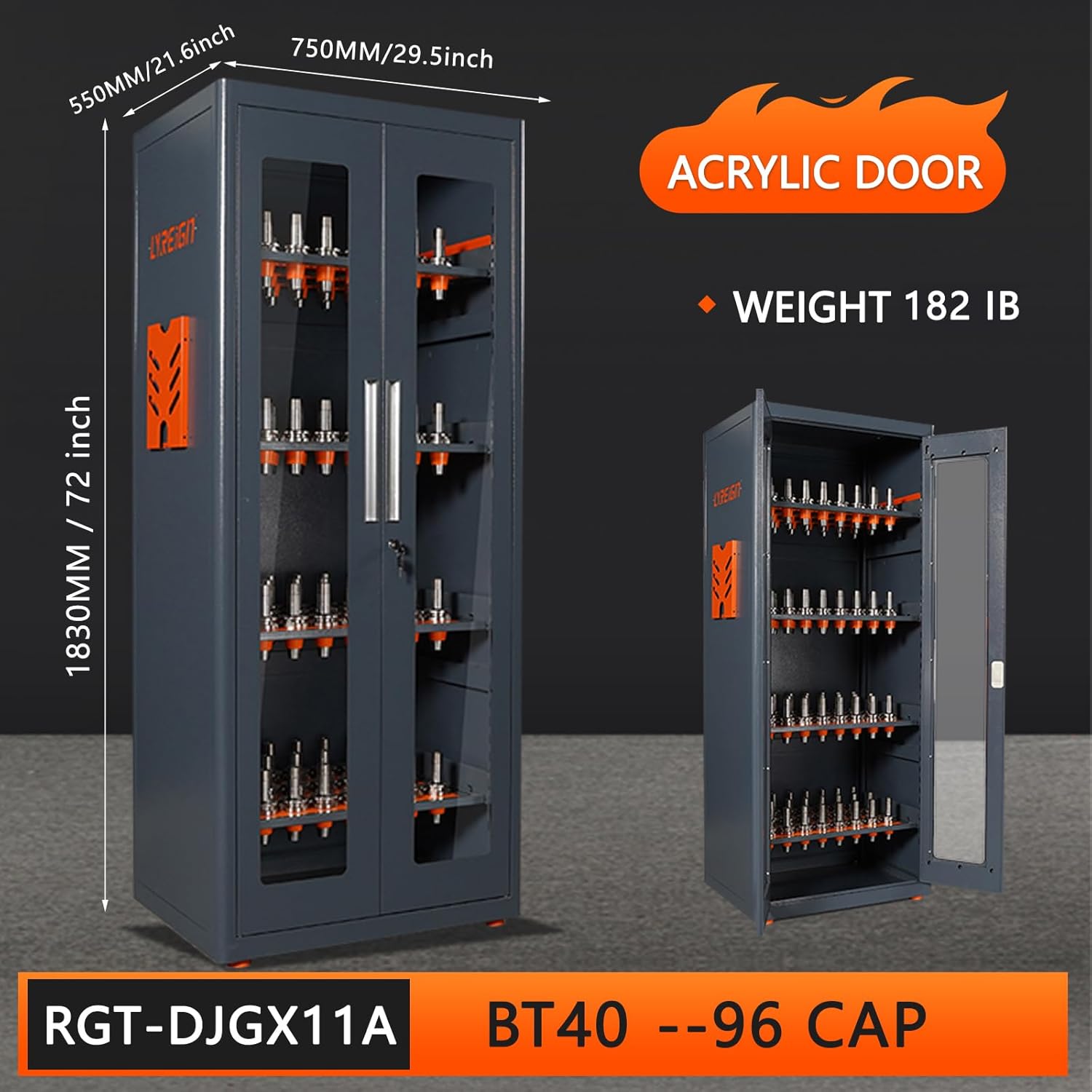 40 Taper Tool Storage Cabinet Storage Cabinet CNC Tool Rack BT50 Suitable for Factory Workshop Warehouse