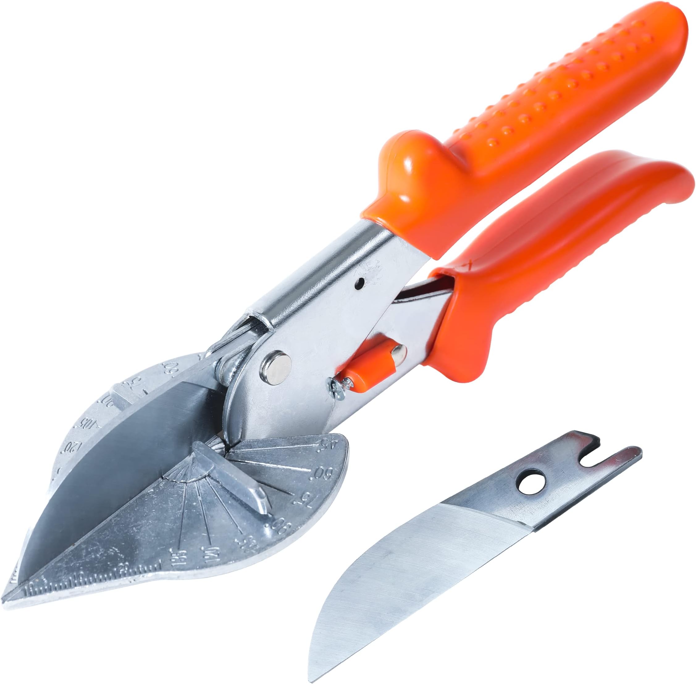 Red Oak Miter Shears Angular Cutting Molding, Quarter Round Cutting Tool, Multi-Angle Miter Shear scissors heavy duty Cutter for Wood, 45-135 Degree trim cutter, wood cutter, 1 Stainless Steel blade