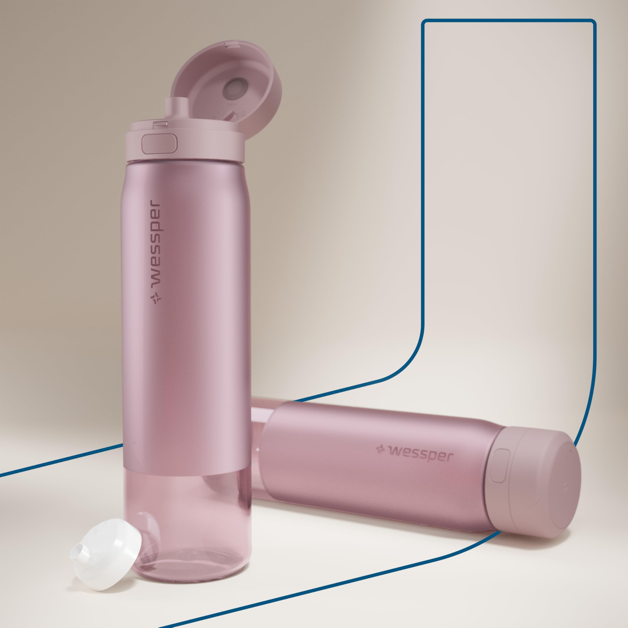 Wessper Gourde En Tritan 1L Bouteille D'eau Avec Marquage