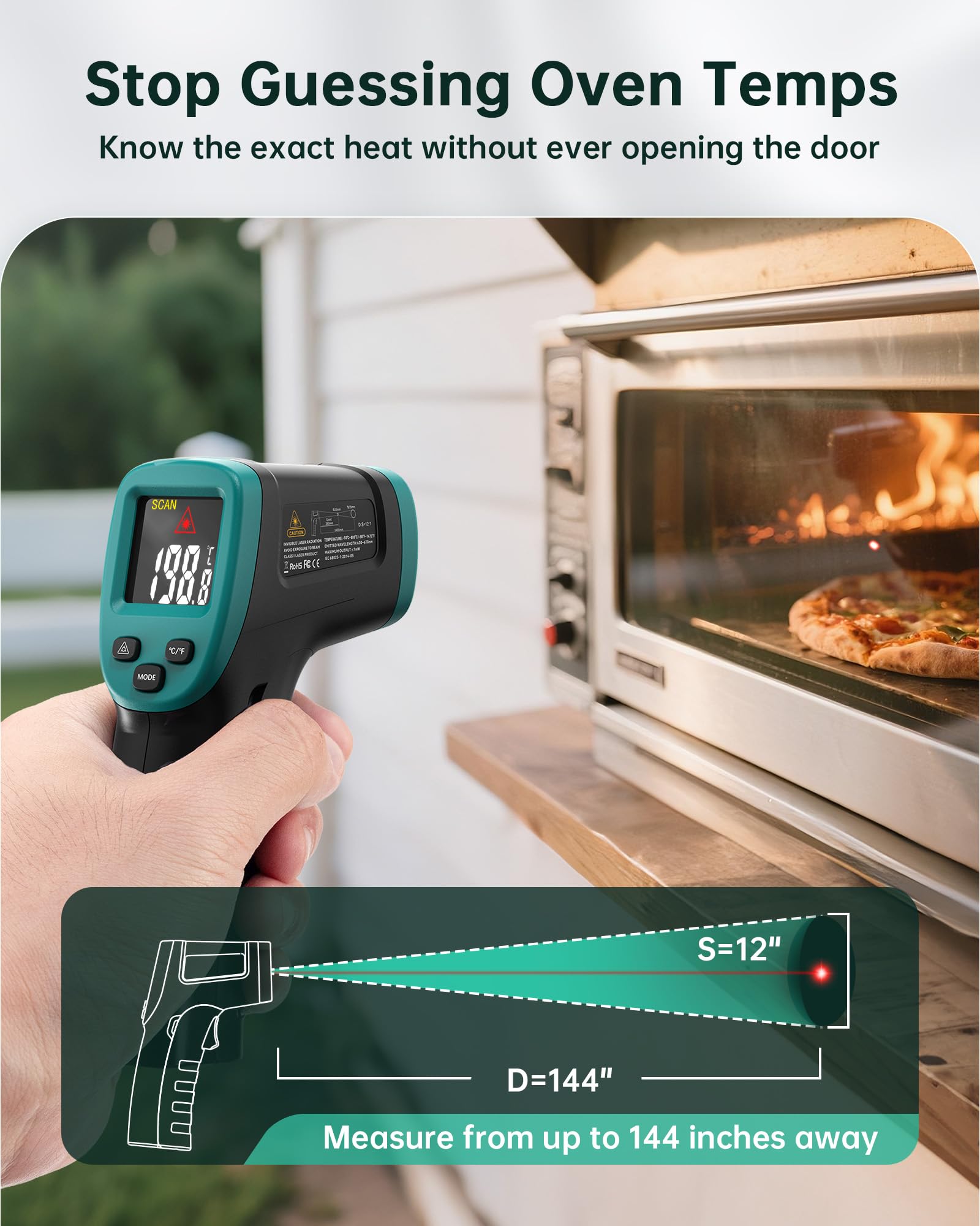 ROOKMAX Infrared Thermometer - Laser Temp Gun -5 ROOKMAX Infrared Thermometer - Laser Temp Gun -5
