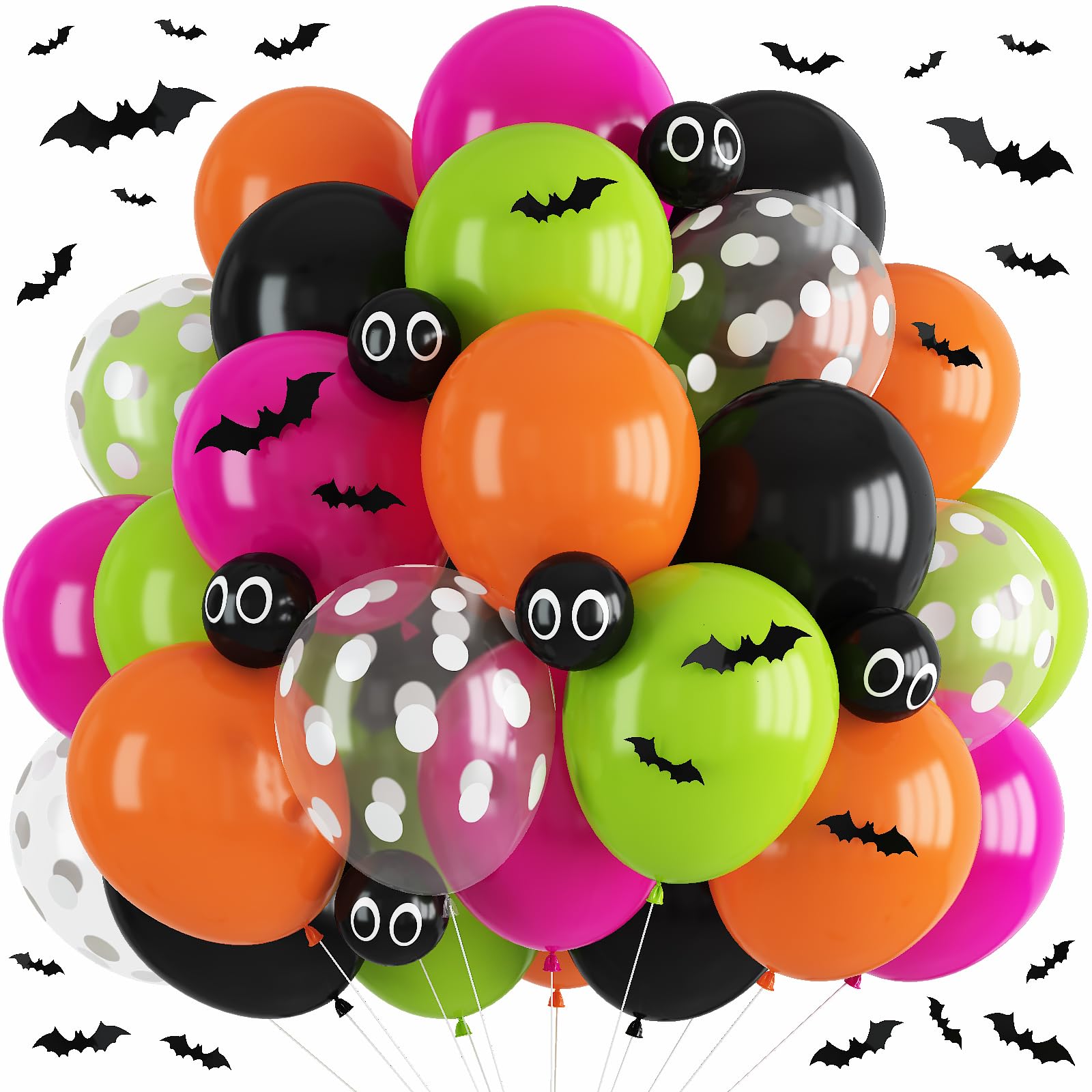 Neon Green Pink Halloween Balloons for Halloween Indoor Party Decor — image 1