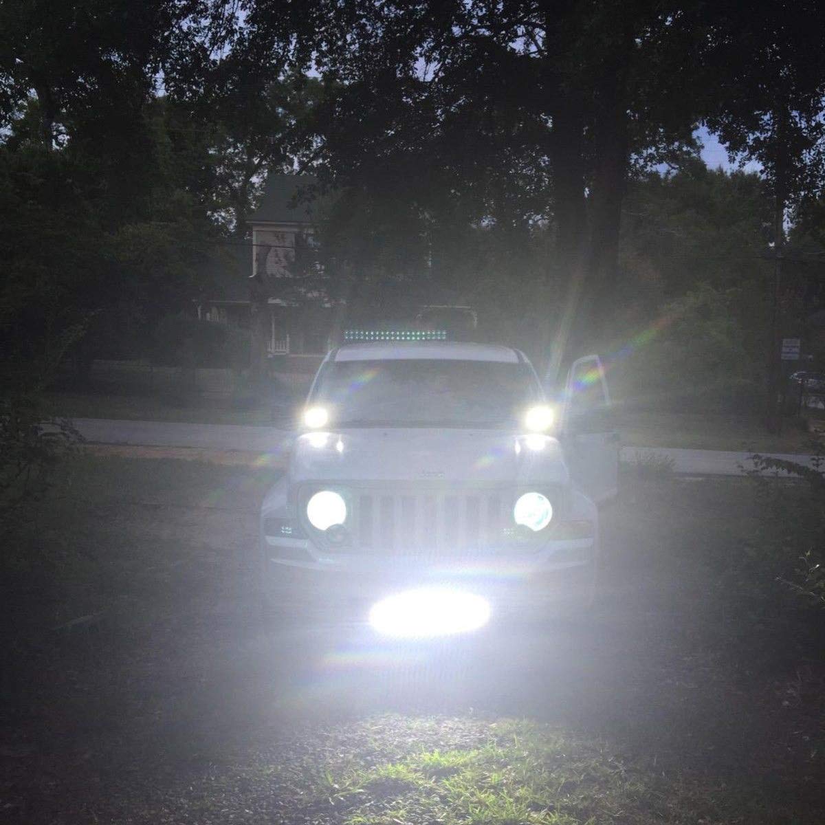 AUXTINGS 7 pulgadas 36W portátil LED punto de pieza haz offroad faro encendedor de cigarrillos interruptor con soporte de base magnético para coche, SUV, remolque, tractor, camión,12V 24V,6000K