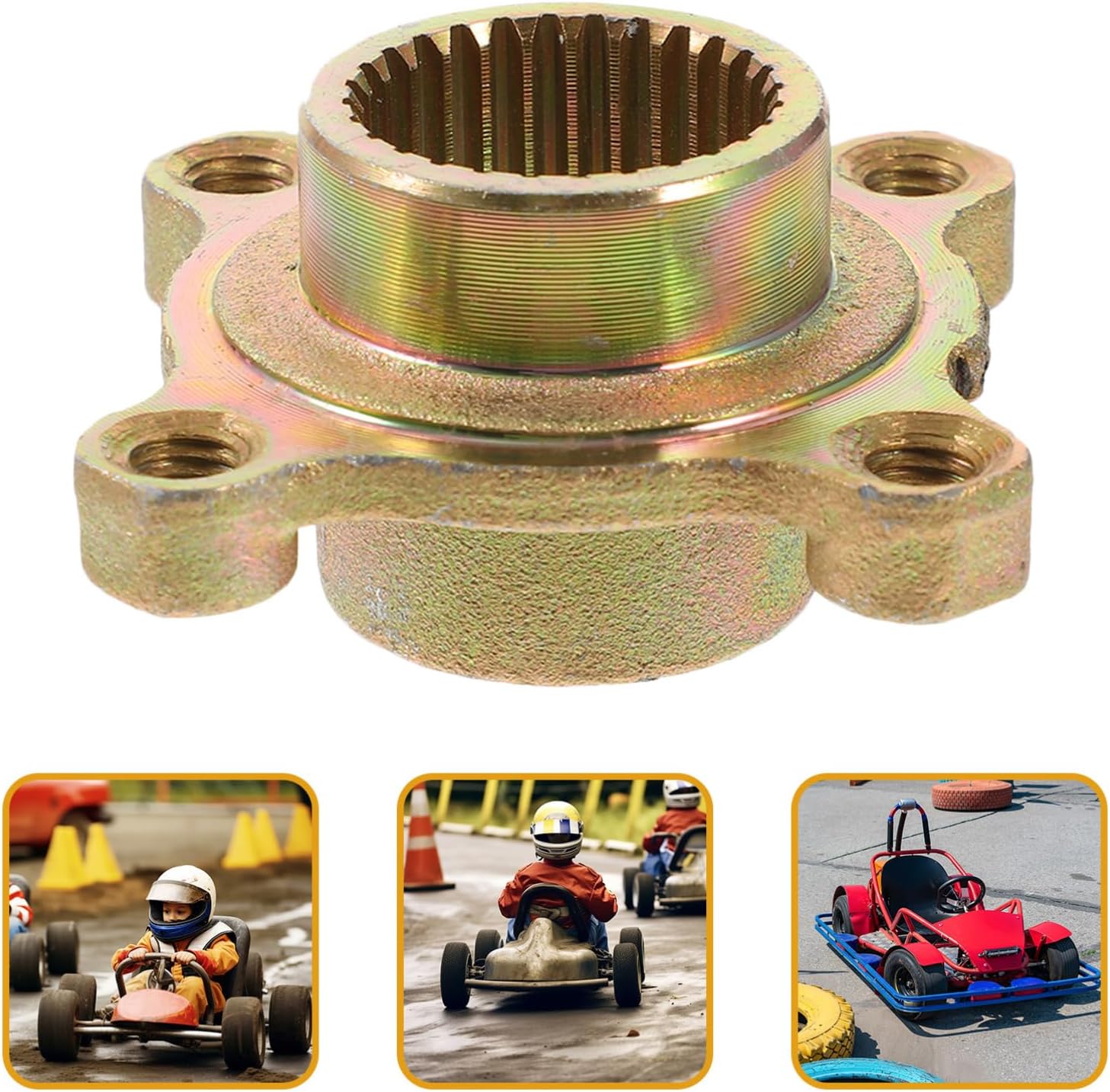 Go Kart Rear Axle Hub Replacement Atv Wheel Hub for Quad Bike Durable Brake Disc Holder Essential Accessory for Fixed Seat for Enhanced Performance