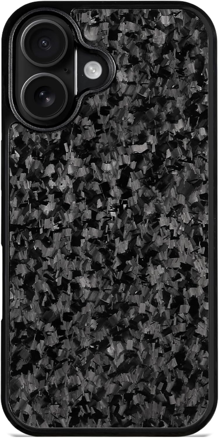Forged Carbon Fiber Case for iPhone 17, Ultra-Thin All-Inclusive Magnetic Anti-Fall Protective Phone Case for iPhone 17,Soft TPU Bumper with Drop Protection (Black)