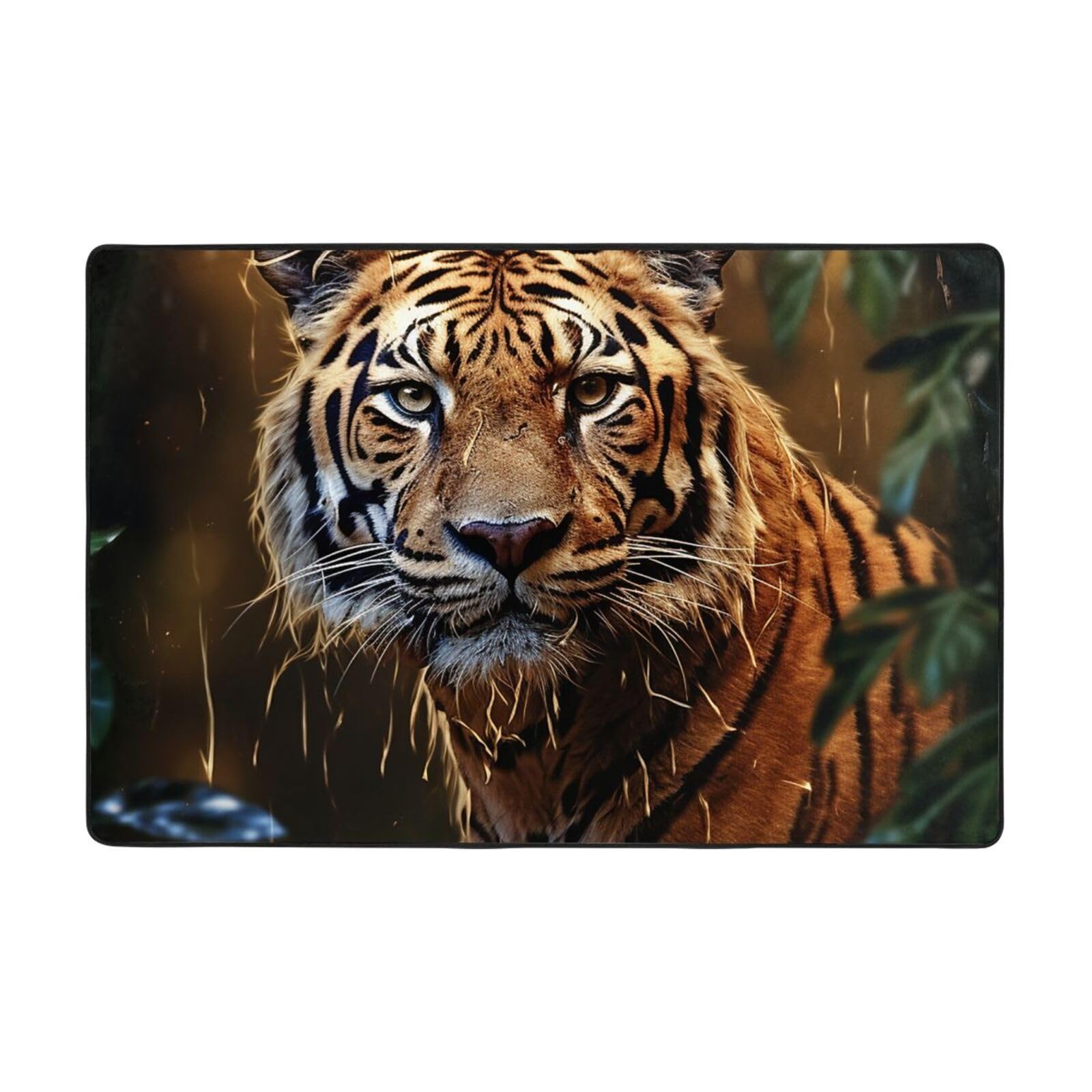 Tapis motif léopard pour salon chic et chambre à coucher vintage amovible
