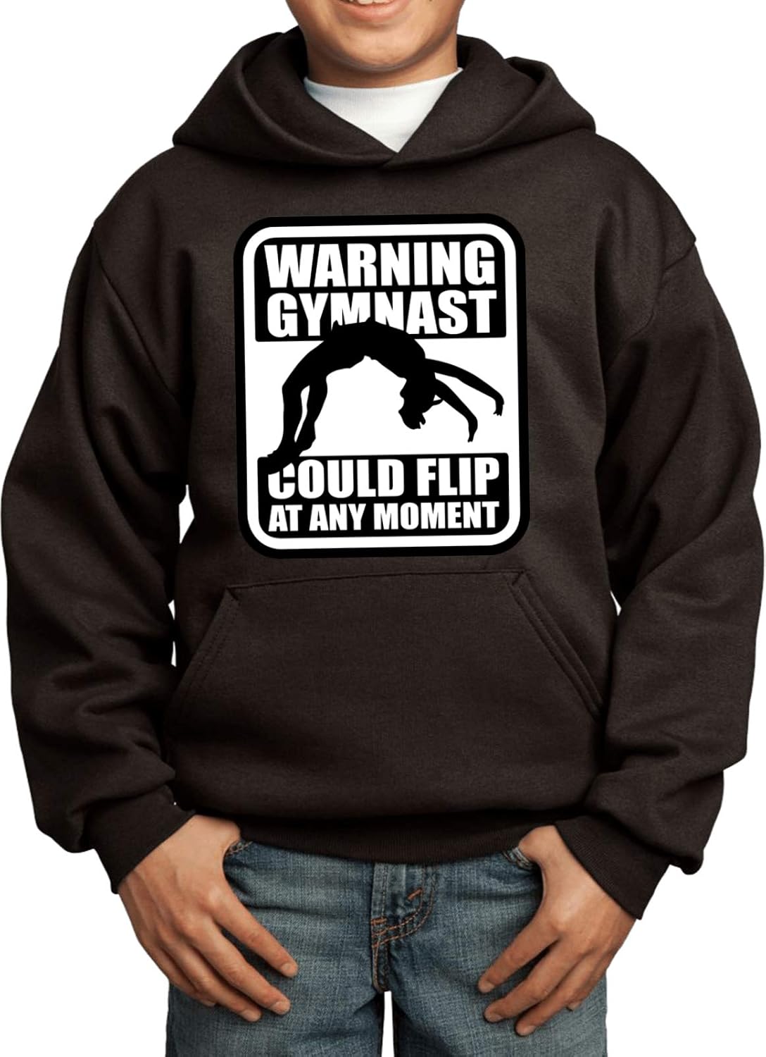 Buy Cool Shirts Kids Gymnastics Hoodie Warning Gymnast