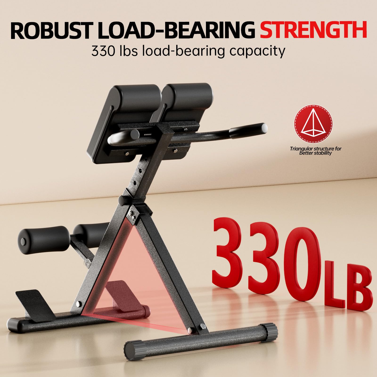 Banco de hiperextensión para silla romana, máquina de extensión de espalda ajustable para glúteos, isquiotibiales y espalda baja, equipo de entrenamiento plegable multiusos para gimnasio en