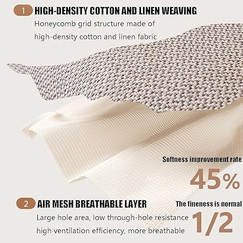 Miniatura 3 de Funda de sofá de estilo vintage con agarre antideslizante, mezcla tejida de algodón y lino, multiusos para sofássillones, lavable a máquina, tamaño