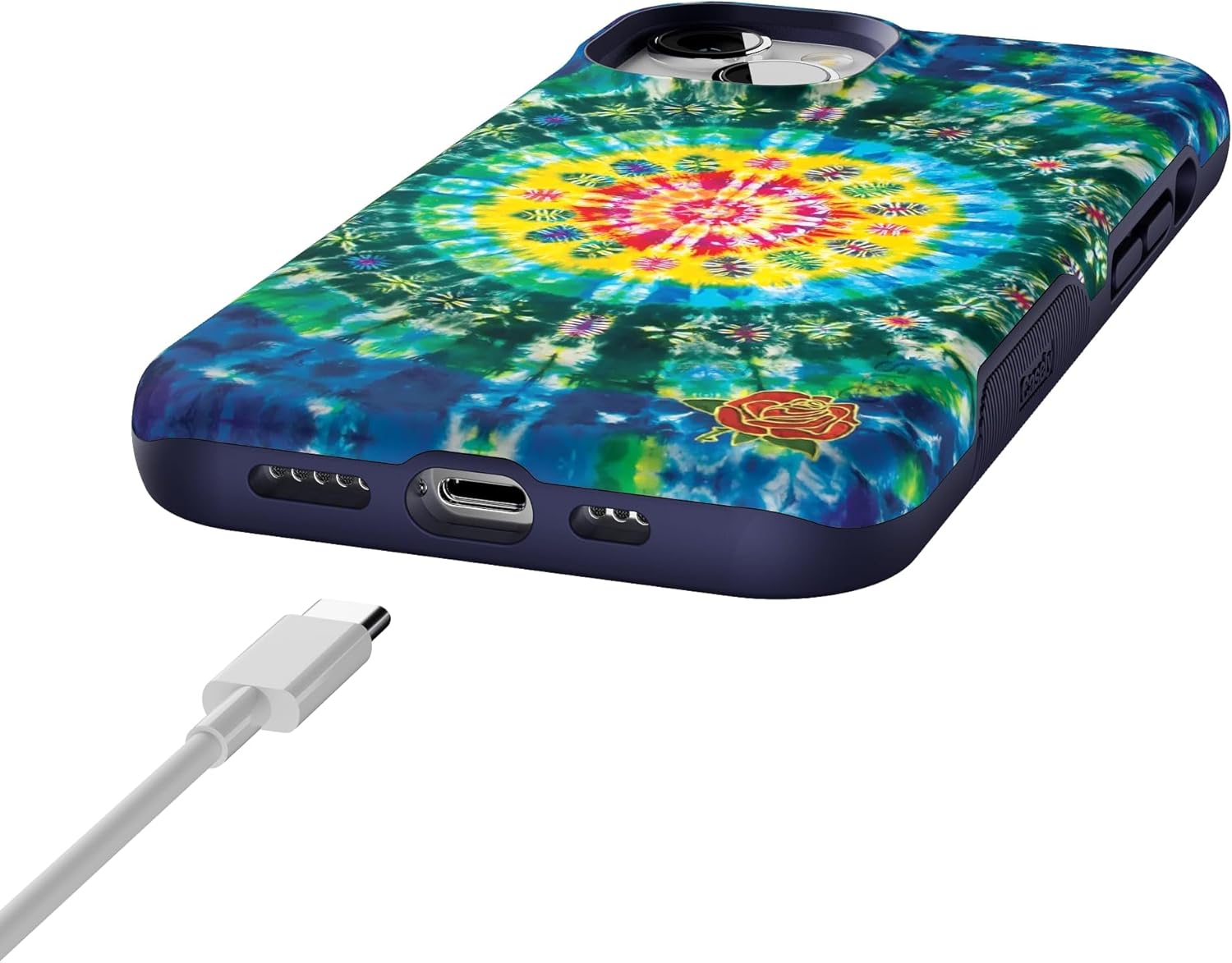 Casely iPhone 13 Case | Veneta Tapestry | Grateful Dead Tie Dye | Bold Protective Design | Compatible with MagSafe