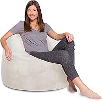 Vista 110 de Posh Creations - Puff para niños, adolescentes y adultos, incluye funda extraíble y lavable a máquina, tamaño grande de 38 pulgadas, lona con diseño