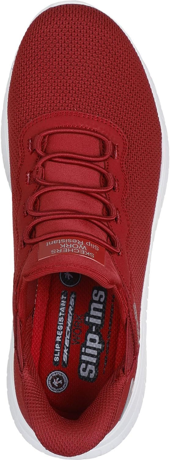 Skechers - Womens Work: Squad Chaos Sr - Jasul Slip On Shoes, Color Red, Size: 9.5 M US - Image 2