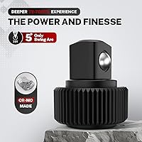 Vista 5 de TOMMARS Juego de trinquetes rechonchos, 1/4 ", 3/8", 1/2" llave de mango de trinquete de 72 dientes reversible de liberación rápida